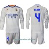 Conjunto (Camiseta+Pantalón Corto) Manga Larga Real Madrid Alaba 4 Primera Equipación 2021/22 - Niño